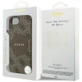 Etui Guess 4G Circle Classic Logo MagSafe na iPhone 16e - brązowe