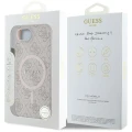 Etui Guess 4G Ring Classic Logo MagSafe  na iPhone 16e - różowe