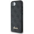 Etui Guess 4G Script Logo MagSafe na iPhone 16e - czarne