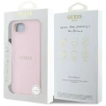 Etui Guess Grained Ring MagSafe na iPhone 16e - różowe