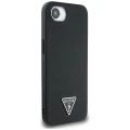 Etui Guess Grained Triangle MagSafe na iPhone 16e - czarne