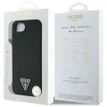 Etui Guess Grained Triangle MagSafe na iPhone 16e - czarne