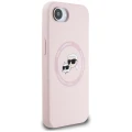 Etui Karl Lagerfeld Silicone Karl&Choupette Heads MagSafe na iPhone 16e - różowe