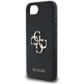 Etui Guess PU Grained 4G Metal Logo na iPhone 16e - czarne