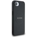 Etui Guess PU Grained Classic Logo z MagSafe na iPhone 16e - czarne