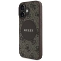 Etui Guess 4G Circle Classic Logo MagSafe na iPhone 16 - brązowe
