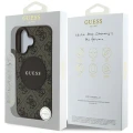 Etui Guess 4G Circle Classic Logo MagSafe na iPhone 16 - brązowe