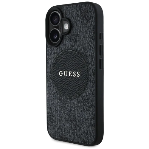 Etui Guess 4G Circle Classic Logo MagSafe na iPhone 16 - czarne