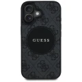 Etui Guess 4G Circle Classic Logo MagSafe na iPhone 16 - czarne