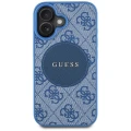 Etui Guess 4G Circle Classic Logo MagSafe na iPhone 16 - niebieskie
