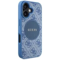 Etui Guess 4G Circle Classic Logo MagSafe na iPhone 16 - niebieskie