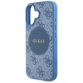 Etui Guess 4G Circle Classic Logo MagSafe na iPhone 16 - niebieskie