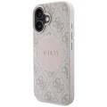 Etui Guess 4G Circle Classic Logo MagSafe na iPhone 16 - różowe