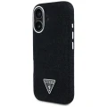 Etui Guess Denim Triangle Logo MagSafe na iPhone 16 - czarne