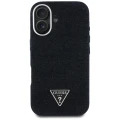 Etui Guess Denim Triangle Logo MagSafe na iPhone 16 - czarne