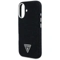 Etui Guess Denim Triangle Logo MagSafe na iPhone 16 - czarne