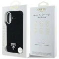 Etui Guess Denim Triangle Logo MagSafe na iPhone 16 - czarne