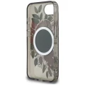 Etui Guess IML Flowers MagSafe na iPhone 16e - czarne
