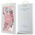 Etui Guess IML Flowers MagSafe na iPhone 16e - różowe