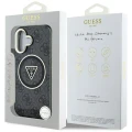 Etui Guess IML Metal Glitter 4G Circle Triangle MagSafe na iPhone 16 - czarne
