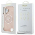Etui Guess IML Metal Glitter 4G Circle Triangle MagSafe na iPhone 16 - różowe