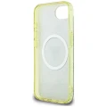 Etui Guess IML Metal Glitter 4G Circle Triangle MagSafe na iPhone 16e - brązowe