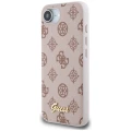 Etui Guess Peony Script Logo MagSafe na  iPhone 16e - brązowe