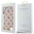 Etui Guess Peony Script Logo MagSafe na  iPhone 16e - brązowe