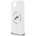 Etui Karl Lagerfeld IML Metal Karl & Choupette Heads MagSafe na iPhone 16e - białe
