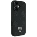 Etui Guess Grained Hot Stamp Peony Triangle Logo MagSafe na iPhone 16 - czarne