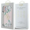 Etui Guess Grained Roses Big 4G logo na iPhone 16 - różowe
