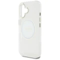 Etui Guess IML Metal Colored Circle Classic Logo MagSafe na iPhone 16 - białe