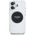 Etui Guess IML Metal Colored Circle Classic Logo MagSafe na iPhone 16 - czarne