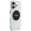 Etui Guess IML Metal Colored Circle Classic Logo MagSafe na iPhone 16 - czarne