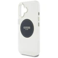 Etui Guess IML Metal Colored Circle Classic Logo MagSafe na iPhone 16 - czarne
