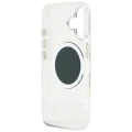 Etui Guess IML Metal Colored Circle Classic Logo MagSafe na iPhone 16 - czarne