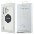 Etui Guess IML Metal Colored Circle Classic Logo MagSafe na iPhone 16 - czarne