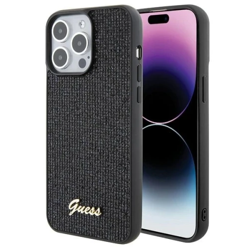 Etui Guess Disco Metal Script na iPhone 15 Pro Max - czarne