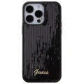 Etui Guess Sequin Script Metal na iPhone 15 Pro Max - czarne