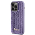 Etui Guess Sequin Script Metal na iPhone 15 Pro Max - fioletowe
