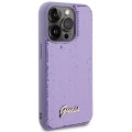 Etui Guess Sequin Script Metal na iPhone 15 Pro Max - fioletowe