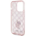 Etui Karl Lagerfeld Monogram Choupette na iPhone 15 Pro Max - różowe
