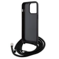 Etui Karl Lagerfeld Crossbody Saffiano Monogram Metal Pin Karl & Choupette na iPhone 15 Pro Max - czarne