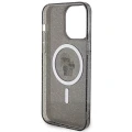 Etui Karl Lagerfeld Karl&Choupette Glitter MagSafe na iPhone 15 Pro Max - czarne