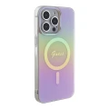 Etui Guess IML Iridescent MagSafe do iPhone 15 Pro Max - różowe