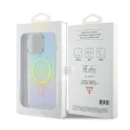Etui Guess IML Iridescent MagSafe do iPhone 15 Pro Max - turkusowe