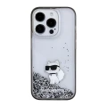 Etui Karl Lagerfeld Liquid Glitter Choupette do iPhone 15 Pro Max - przezroczyste