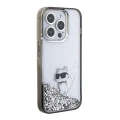 Etui Karl Lagerfeld Liquid Glitter Choupette do iPhone 15 Pro Max - przezroczyste