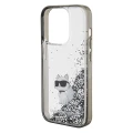 Etui Karl Lagerfeld Liquid Glitter Choupette do iPhone 15 Pro Max - przezroczyste