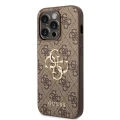 Etui Guess 4G Big Metal Logo do iPhone 15 Pro Max - brązowe